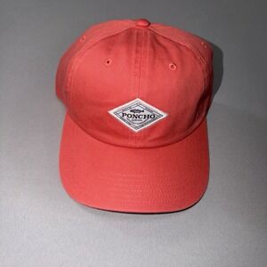 Poncho Outdoors Salmon Diamond Patch Hat Cap Adjustable NWT 100% Cotton